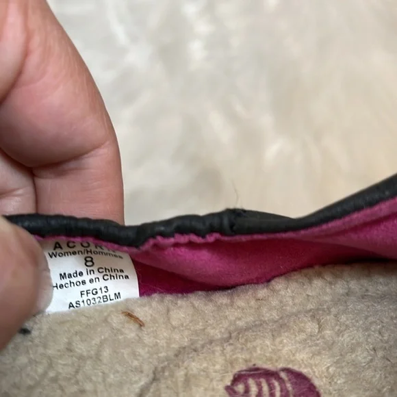 Acorn Black Fleece Lined Ballet Flats - Picture 11 of 11